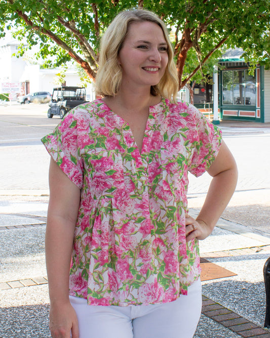 Pink Floral Top