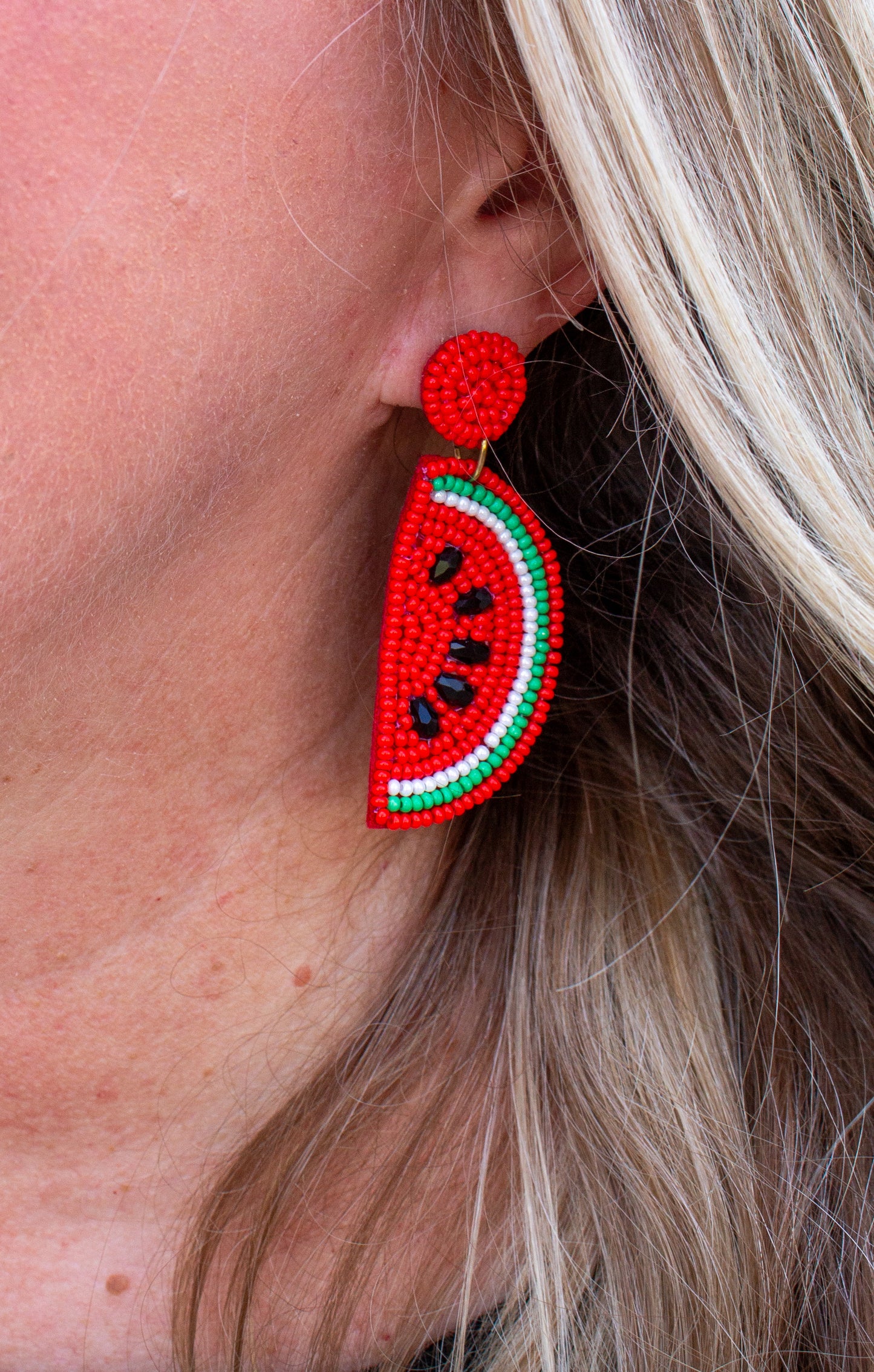 Watermelon Drop Earrings