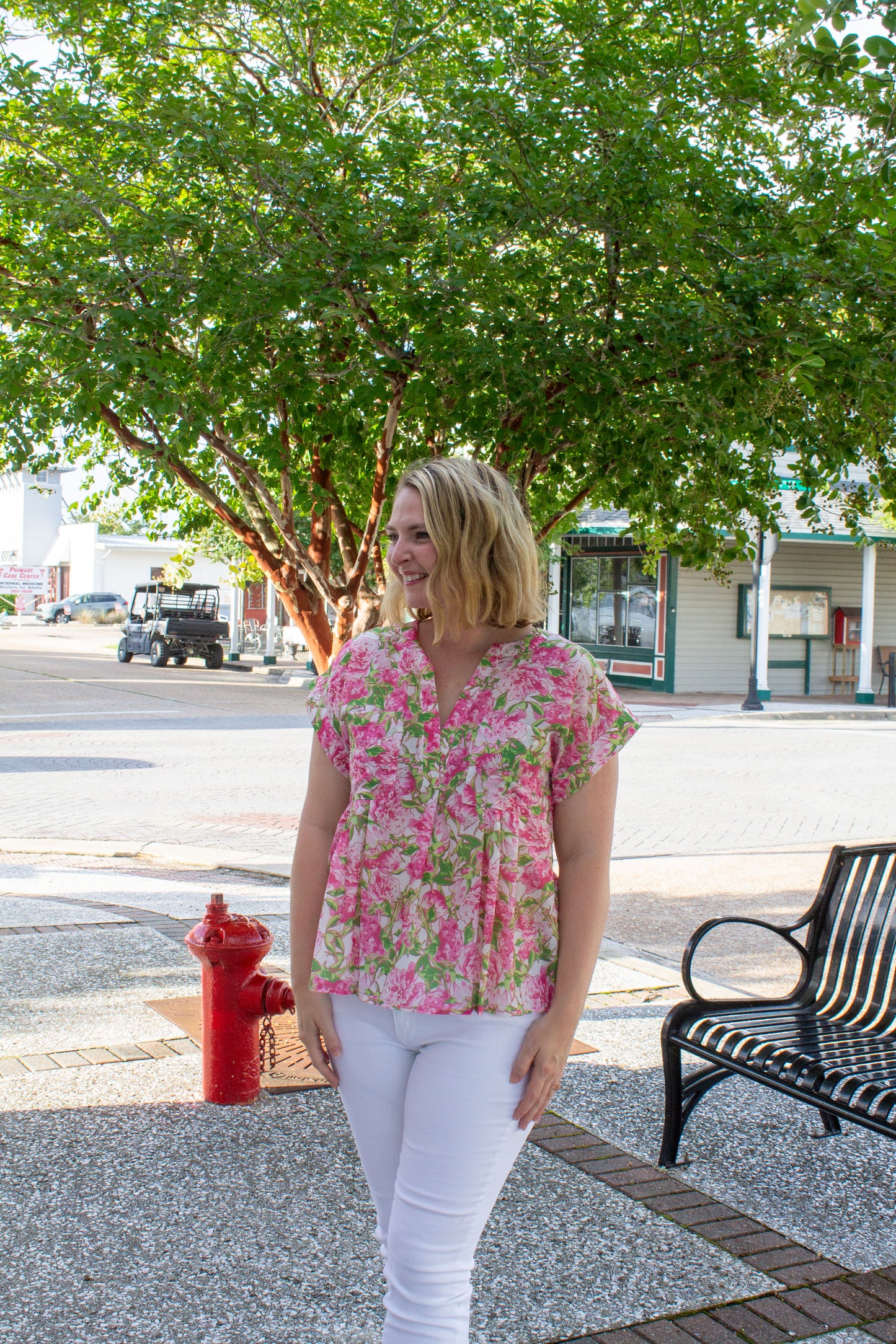 Pink Floral Top