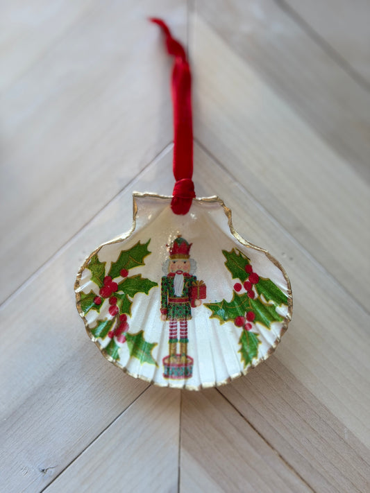 Nutcracker Shell Ornament