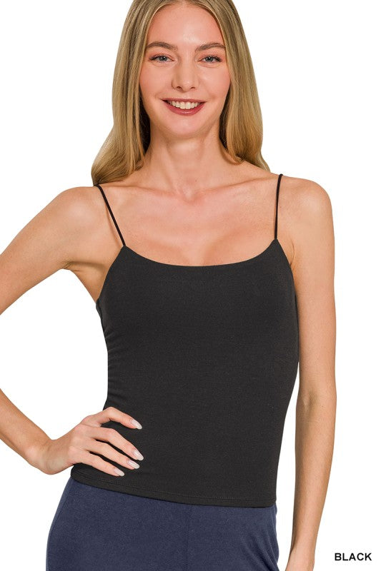 Black Spaghetti Strap Tank Top