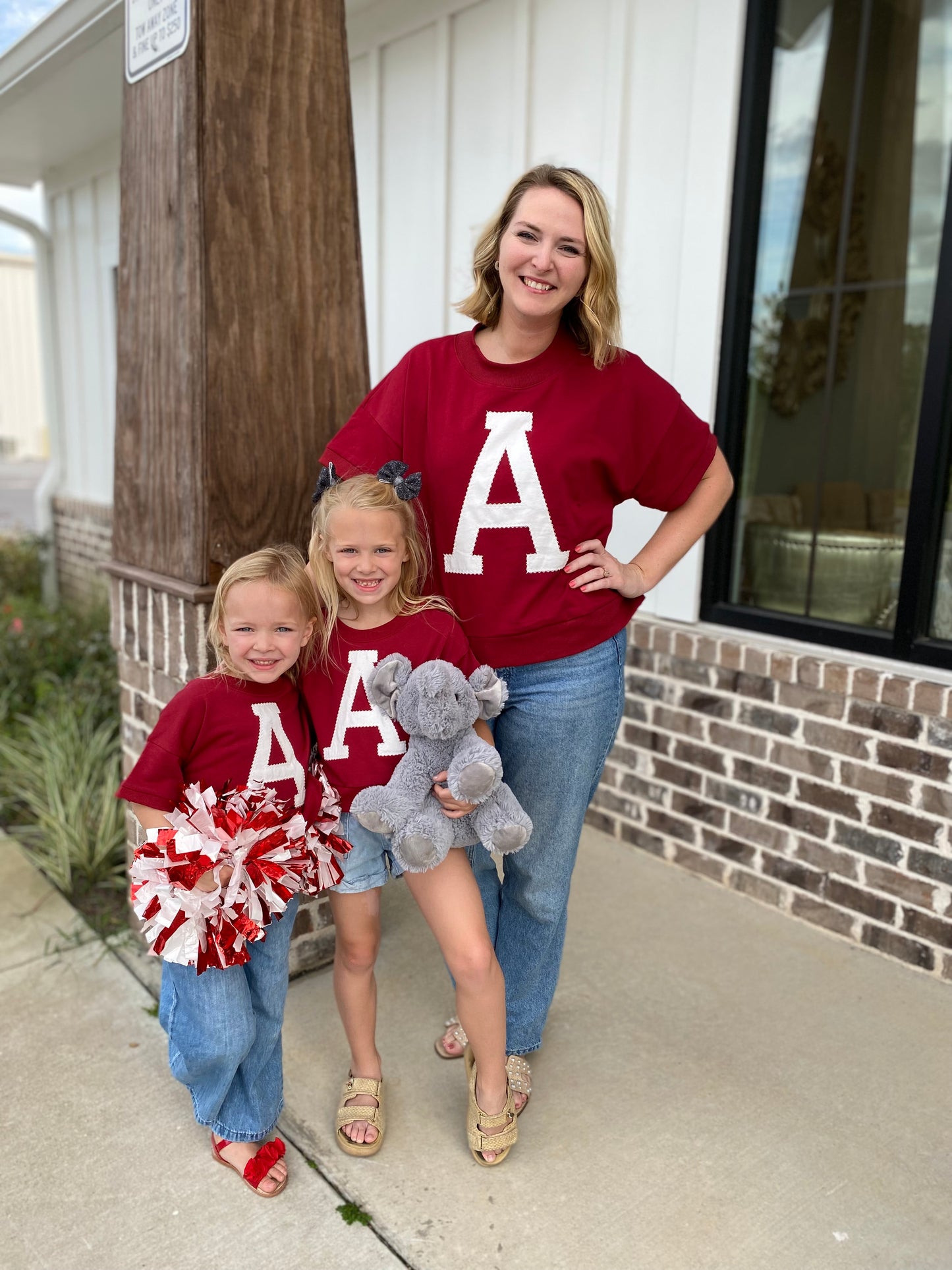 Dark Red “A” Kids Sweatshirt