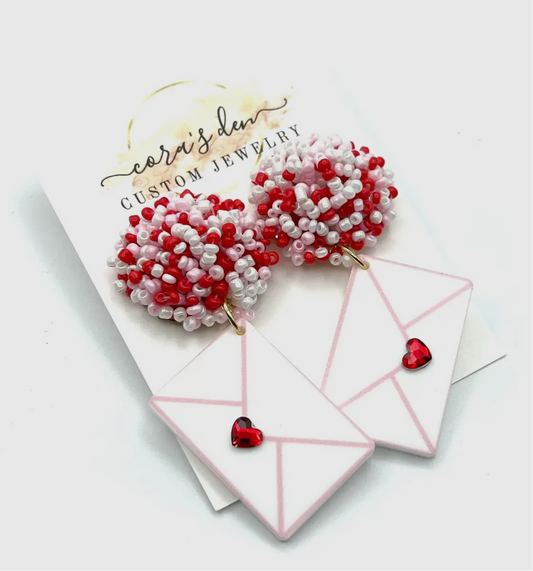 Envelope Heart Earrings