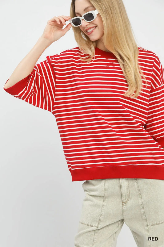 Red Striped Top