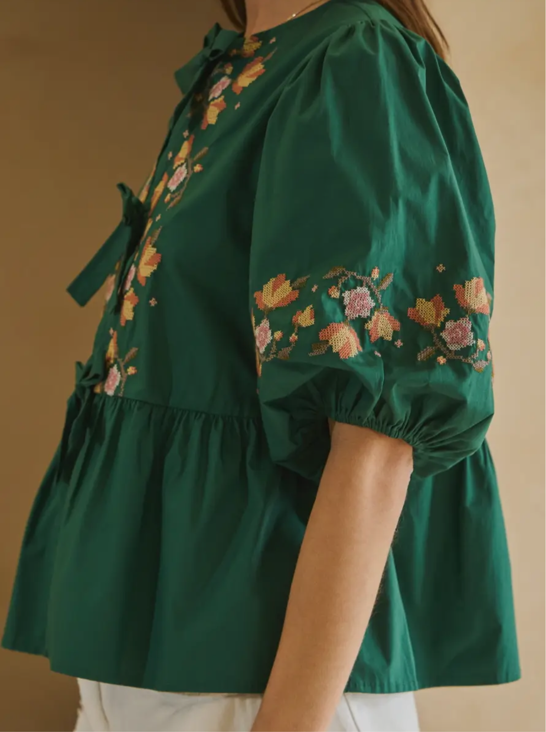 Hunter Cross-stitch Top