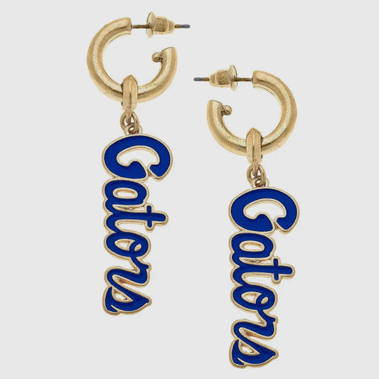 Gators Drop Hoop Earrings