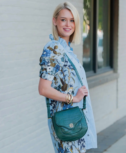 Green Croc Handbag