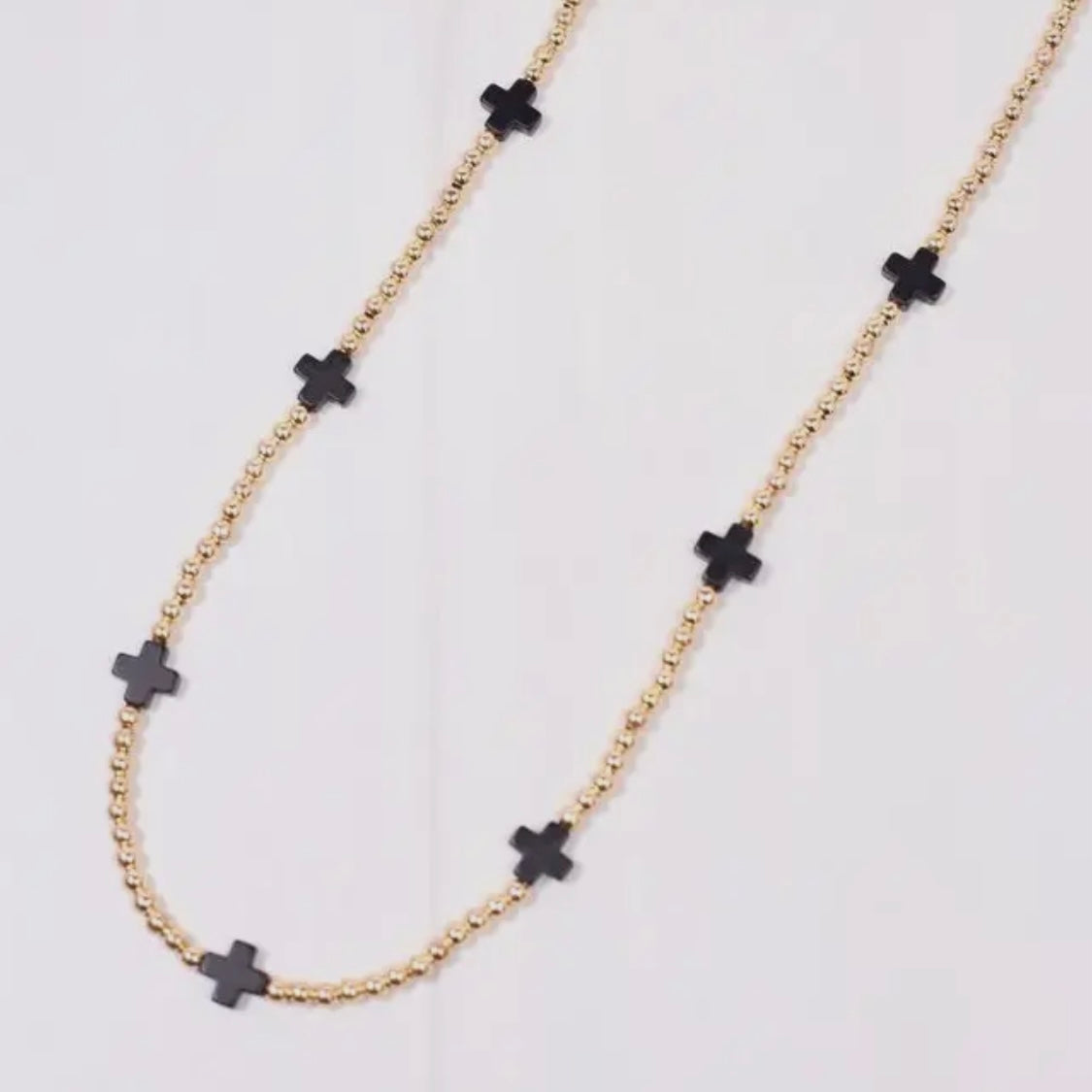 Black Crosses Necklace