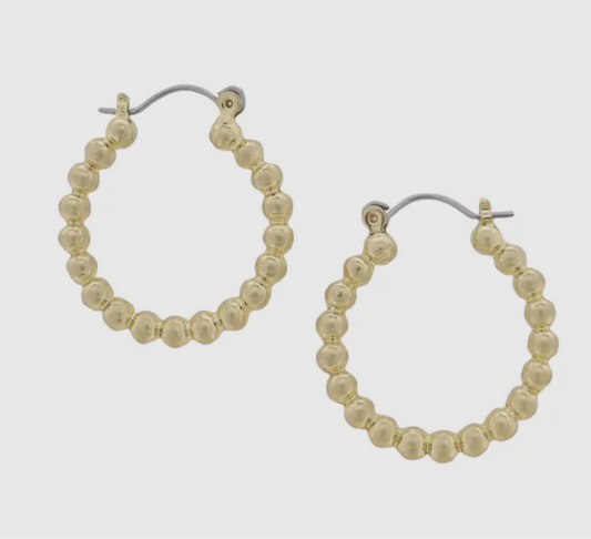 Gold Bubble Hoop Earrings
