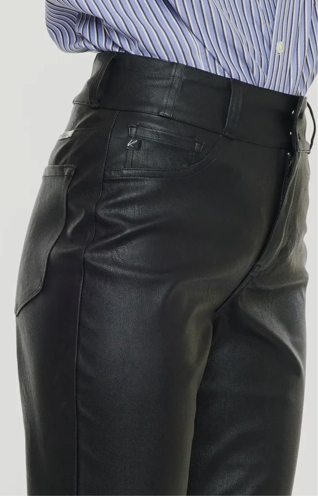 Black Vegan Leather Pants