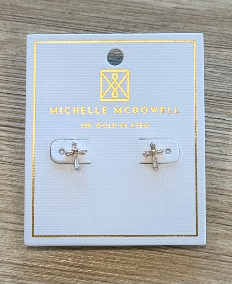 Jesus is King Cross Earrings