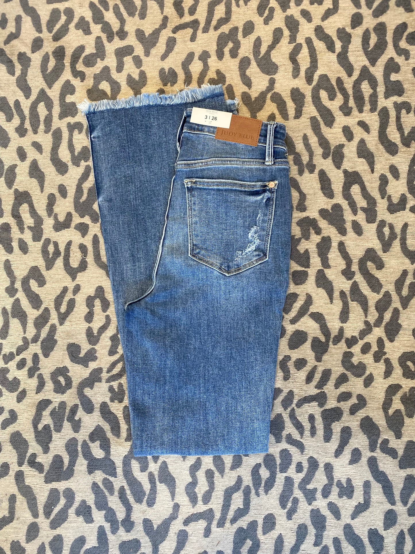 Judy Blue High Rise Boot Cut Frayed Hem Jeans