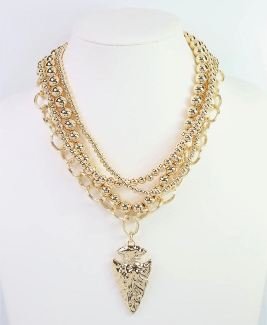 Arrowhead Beaded Necklace