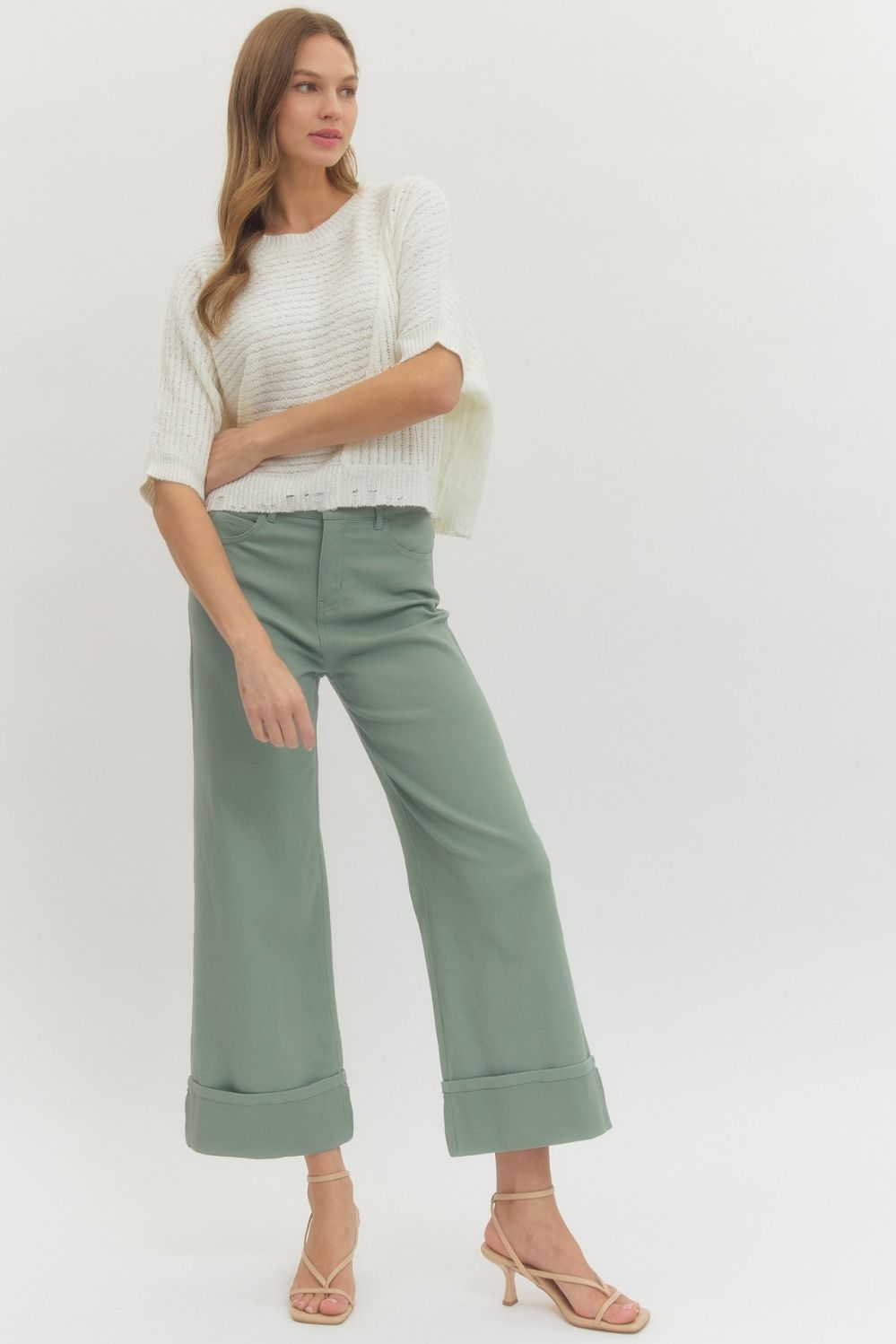 Seafoam Cuffed Pants