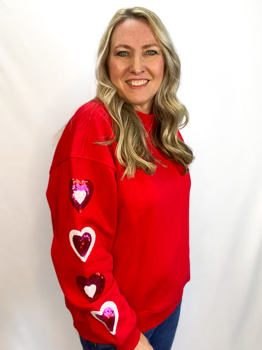 Love Me Tender Red Heart Sweatshirt