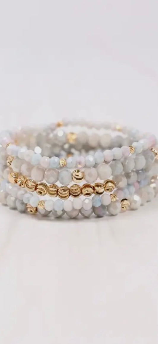 Light Gray Bracelet Stack