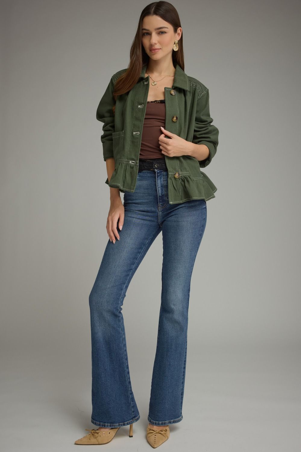 Olive Denim Jacket