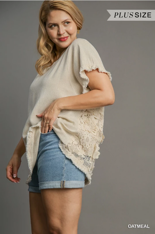 Coral Floral Back Top (P)