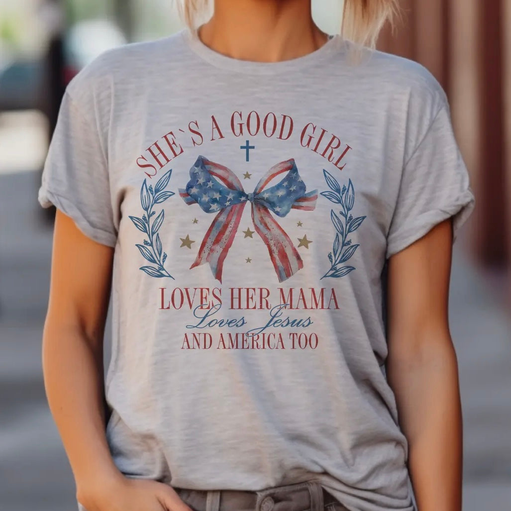 Bow Patriotic Tee