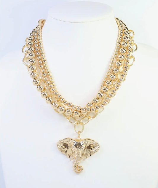 Elephant Beaded Necklace