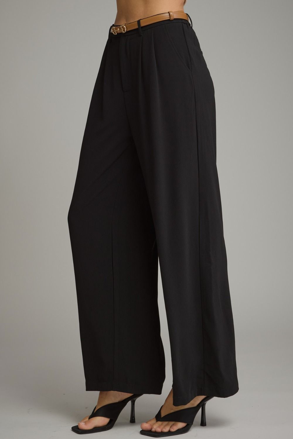 Black Pleated Dress Pants