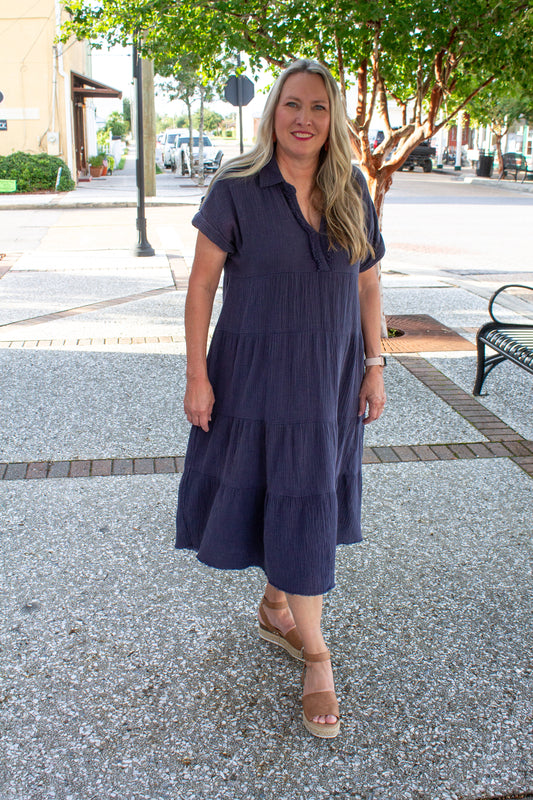 Navy Easy Breezy Dress