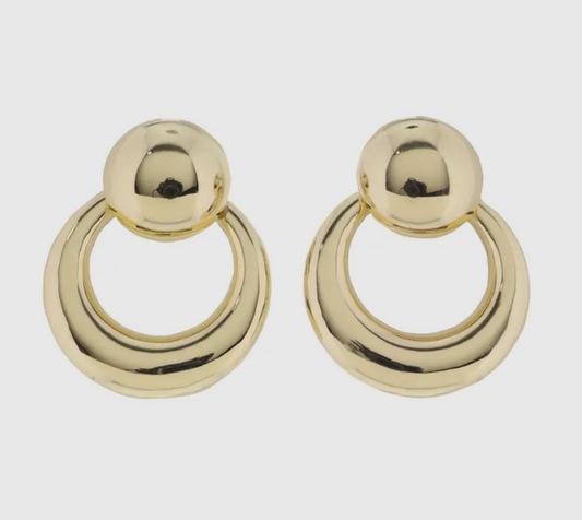Gold Doorknocker Hoops