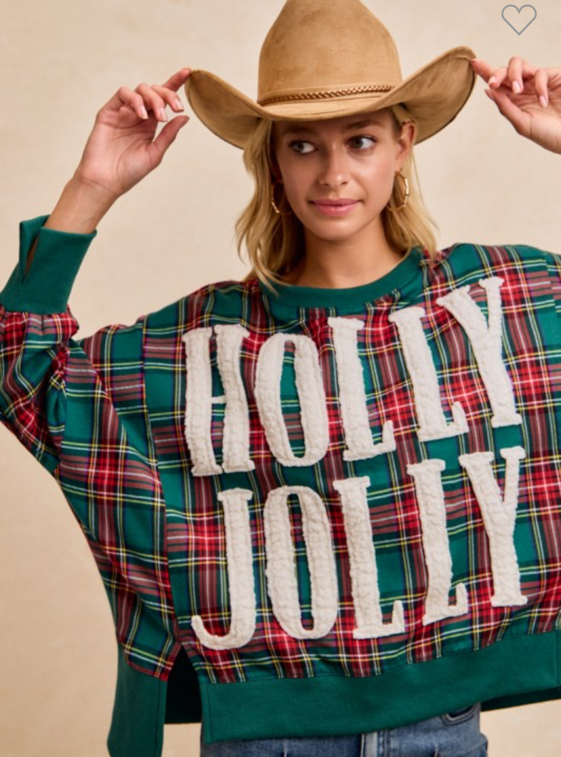 Green Plaid “HOLLY JOLLY”