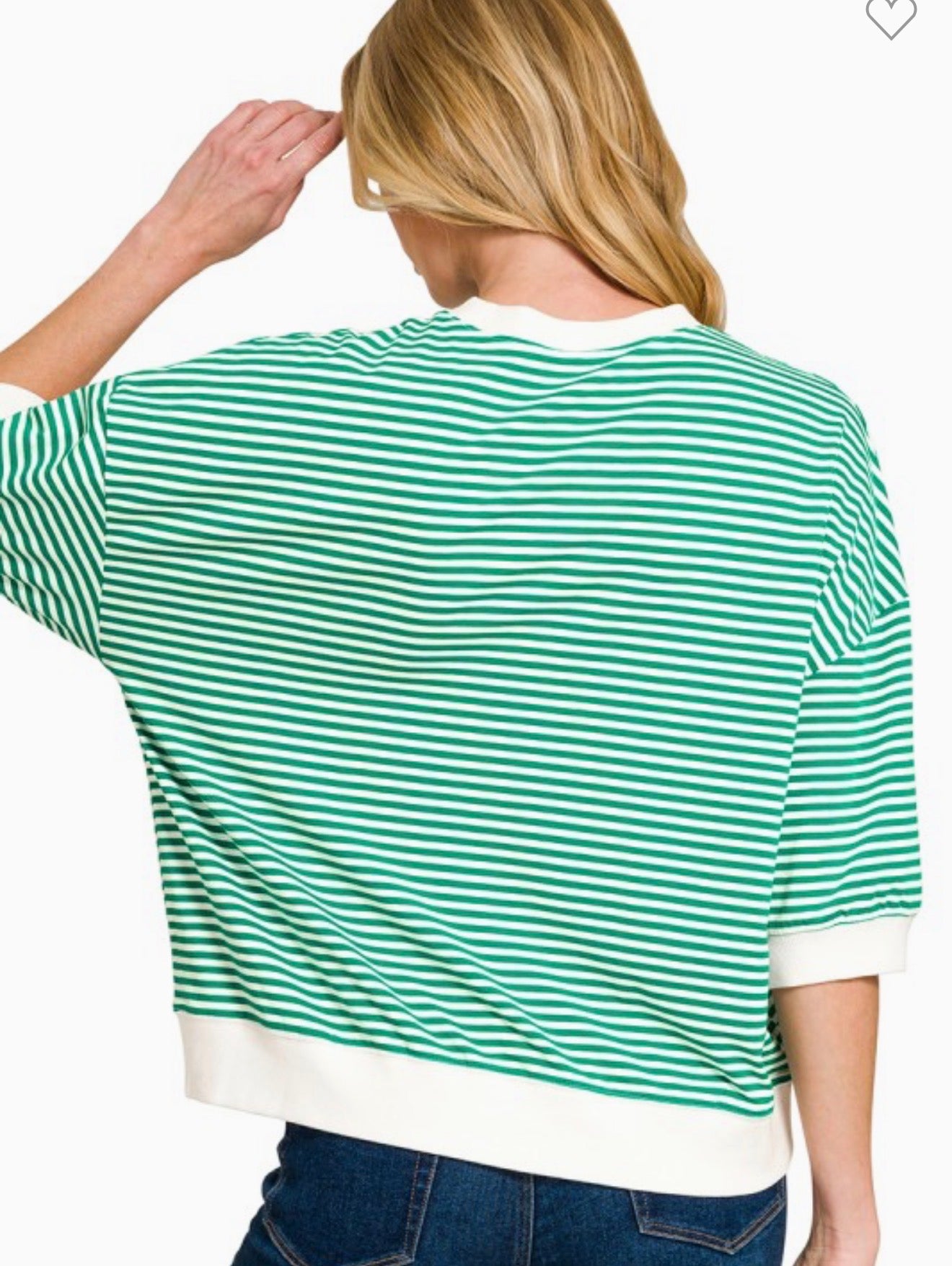 Green Striped Top