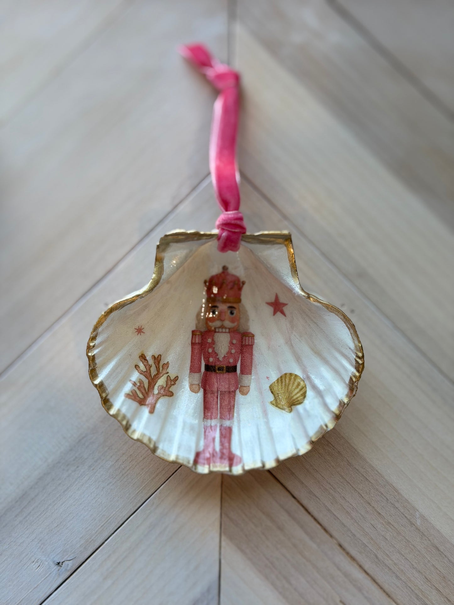 Nutcracker Shell Ornament