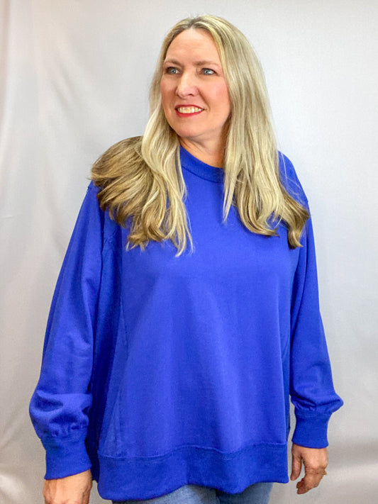 Cobalt Blue Relaxed Fit Top