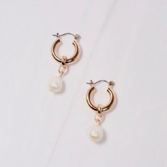 Pearl Drop Hoop