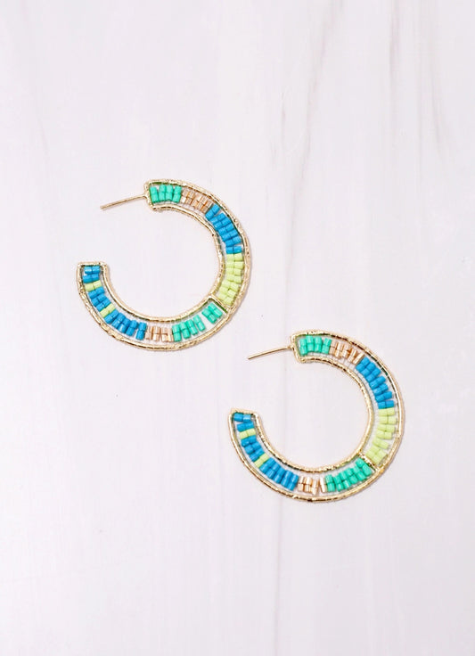 Blue Coast Beaded Hoop