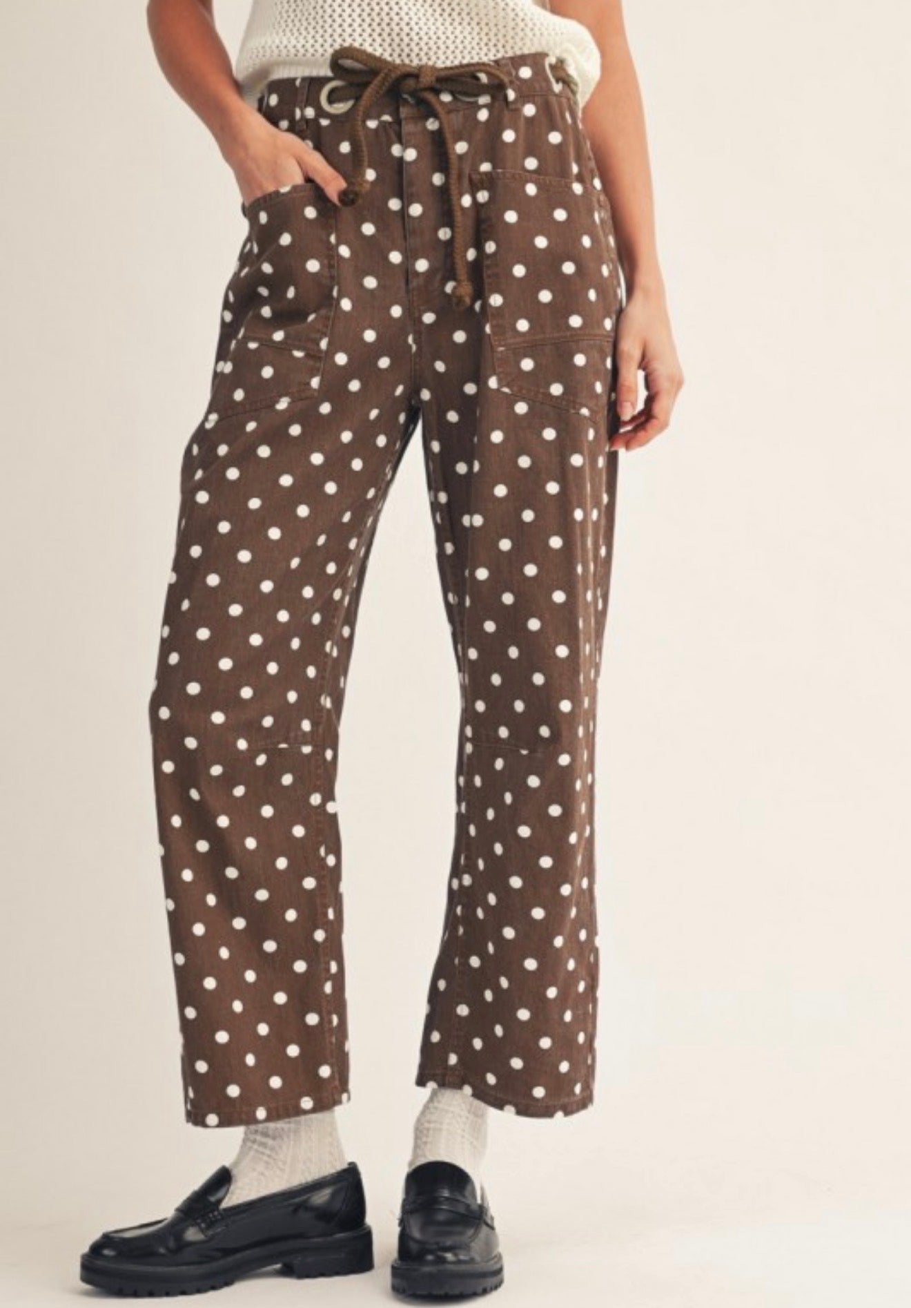Brown Polka Dot Pants