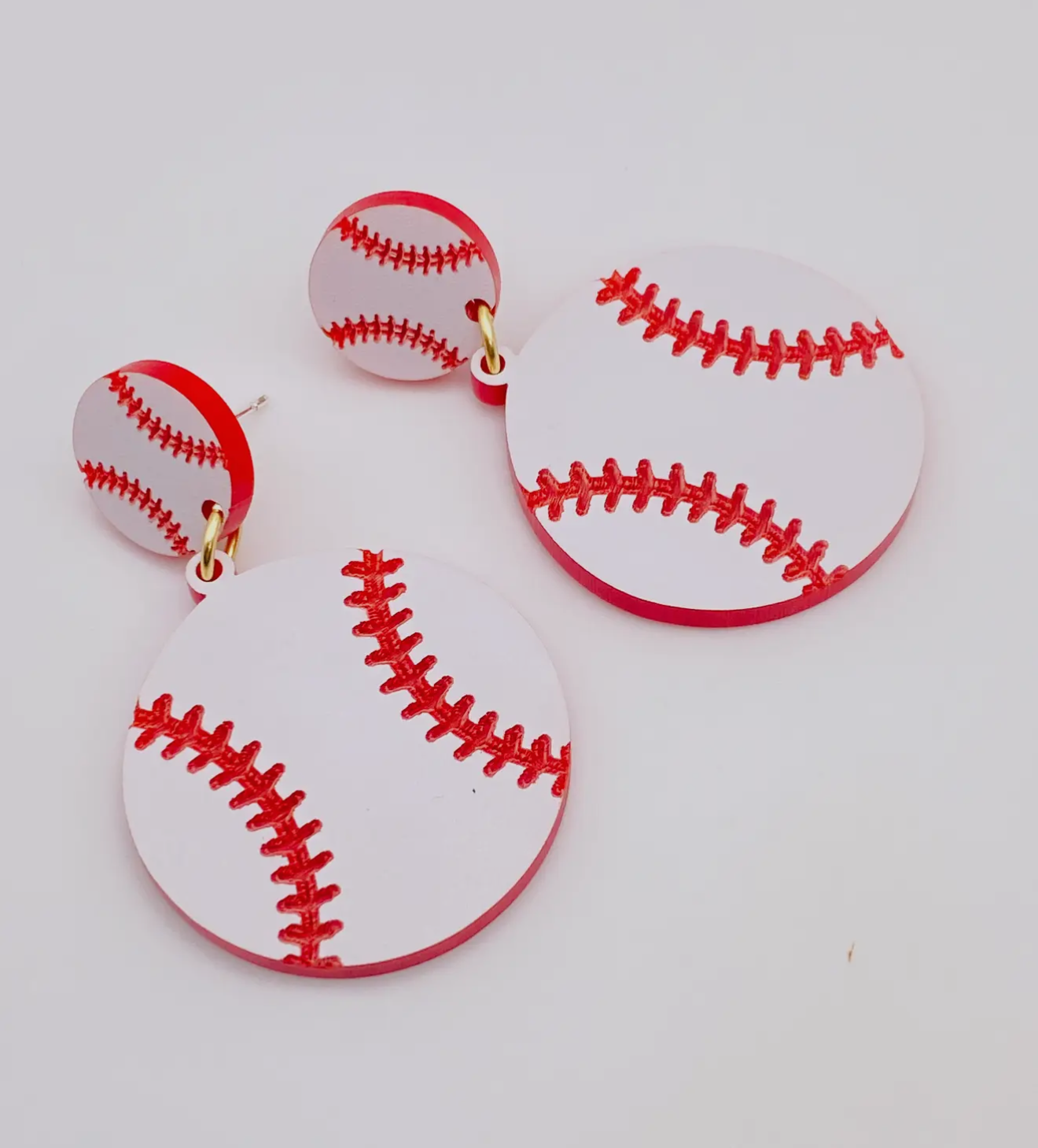 Baseball Dangle Earrings