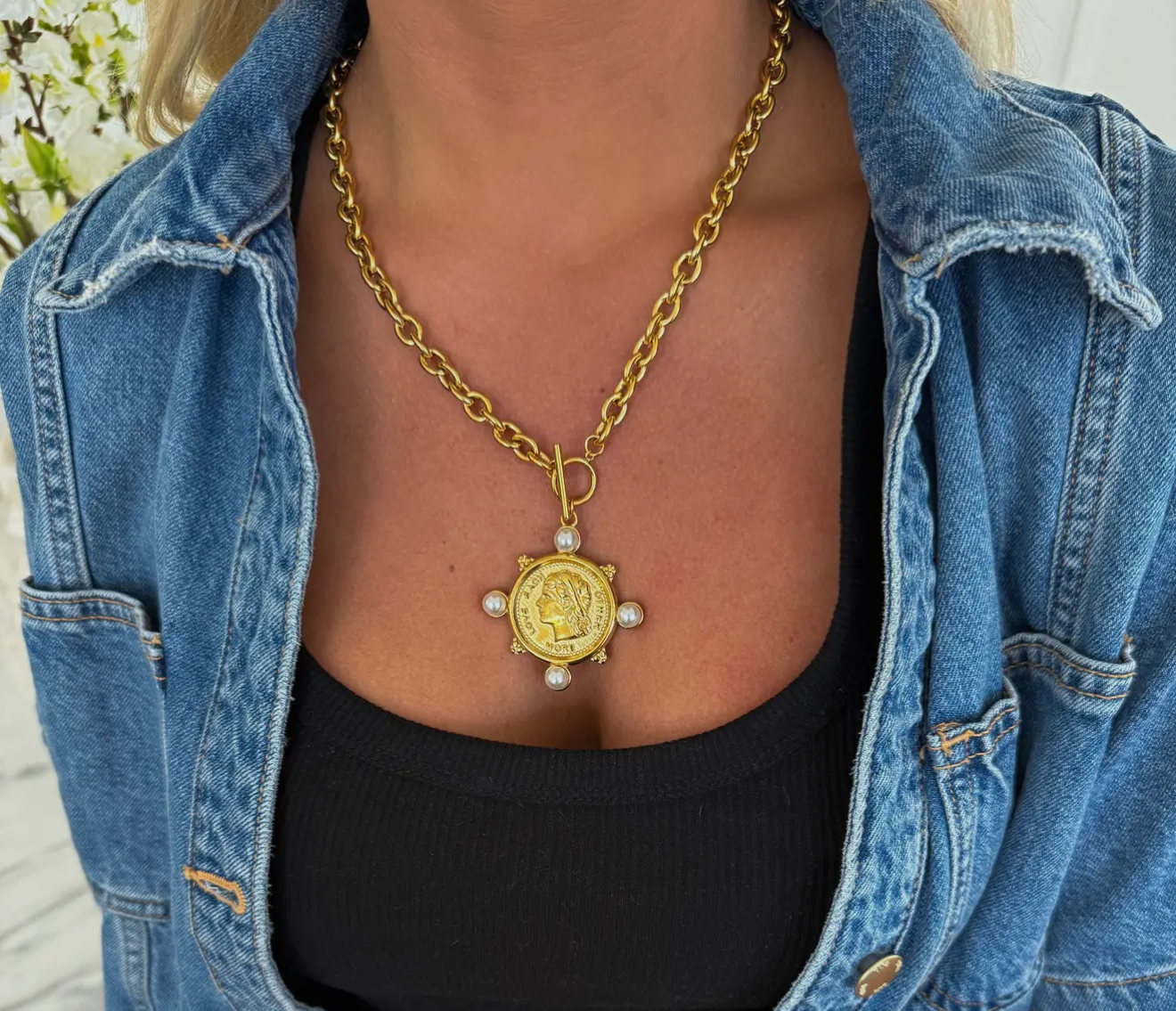 Pearl Coin Necklace