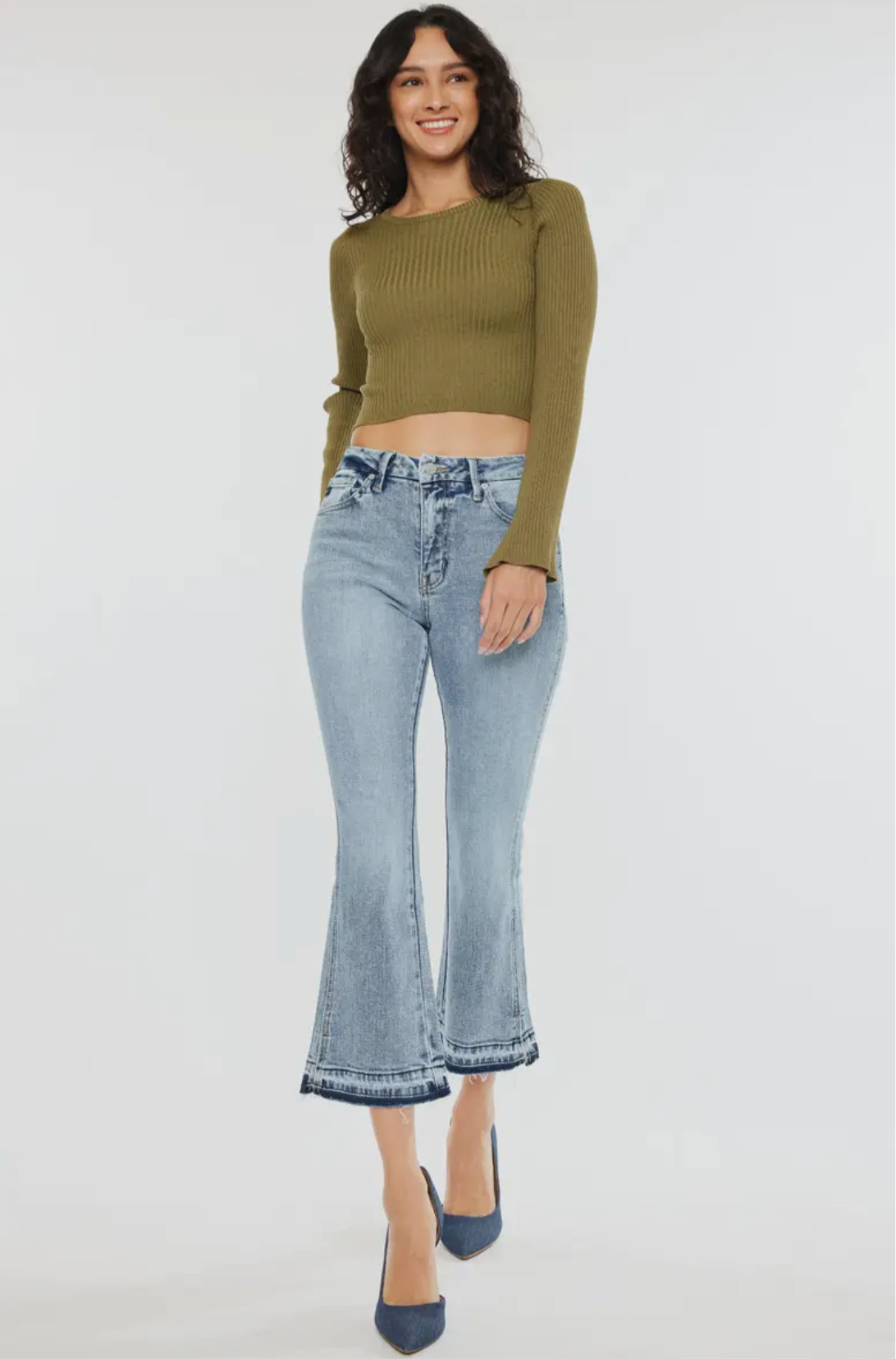 KanCan High Rise Crop Flare