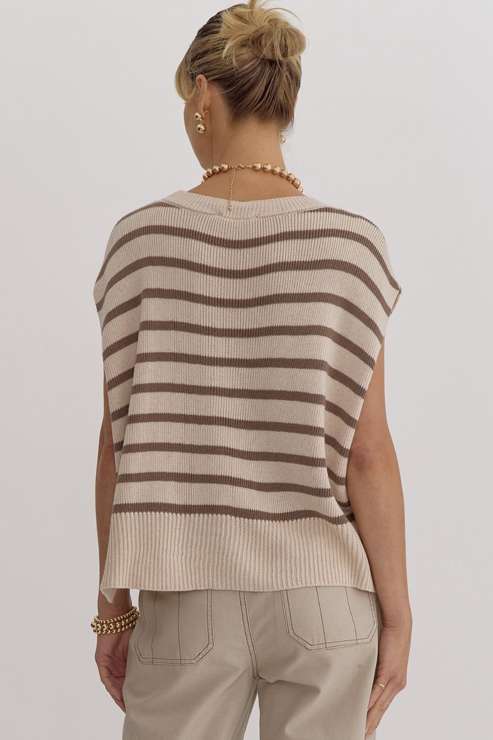 Oatmeal Striped Sweater