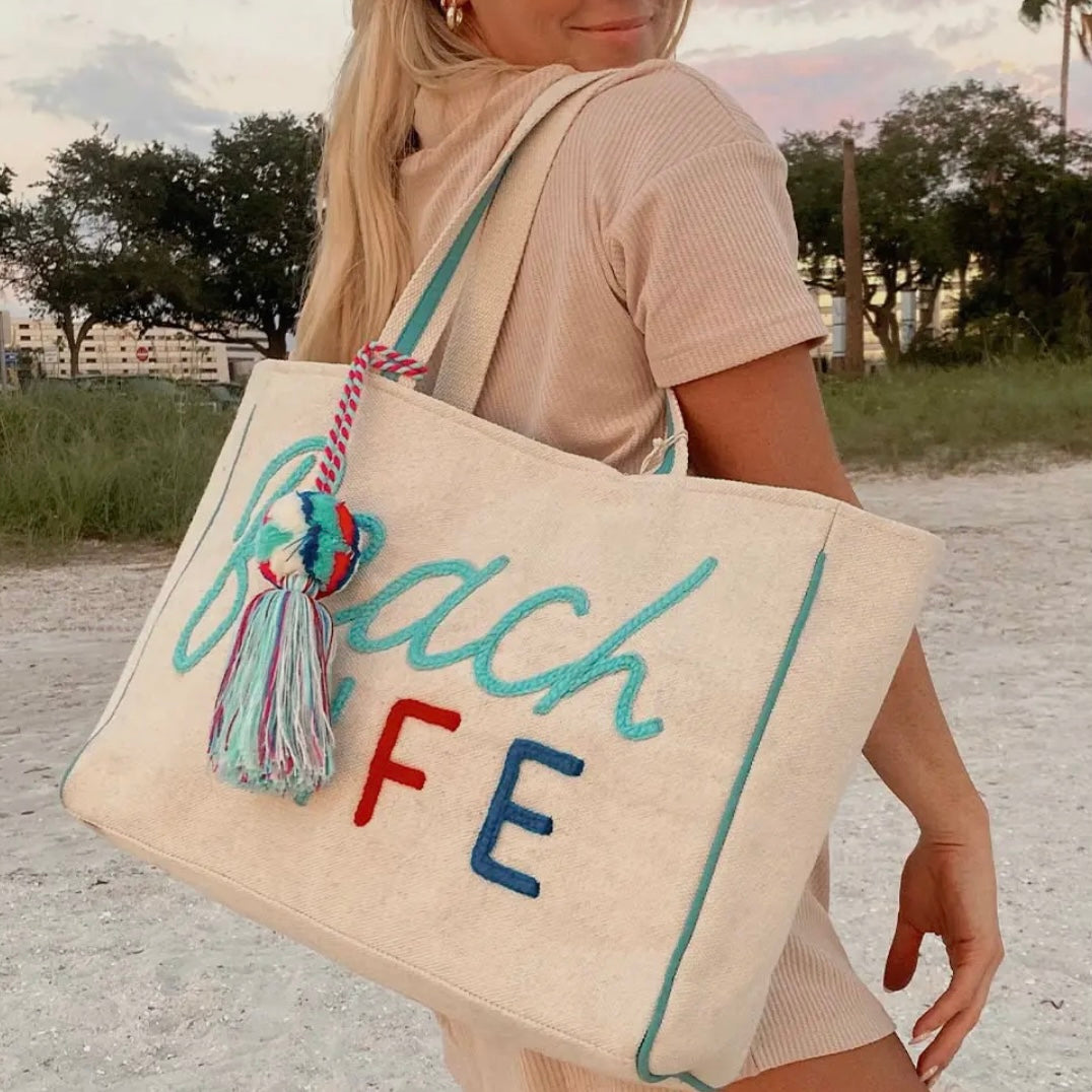 Beach Life Beach Oversized Tote