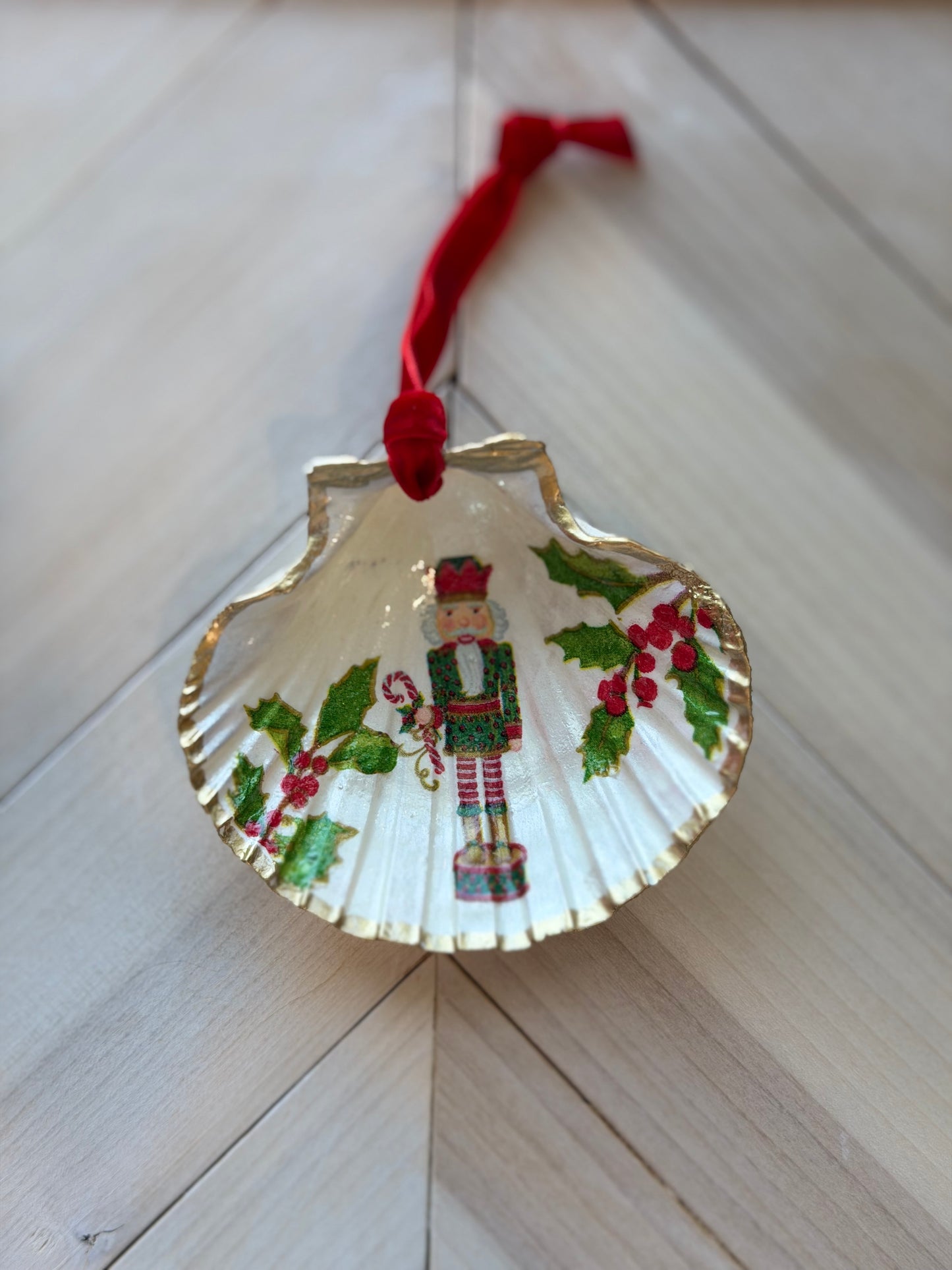 Nutcracker Shell Ornament