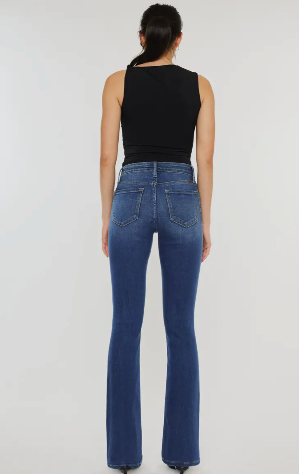 High Rise Boot Cut Medium Wash Denim Kancan Jeans