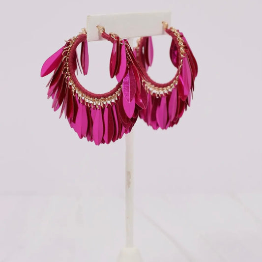 Fuschia Sequin Hoop