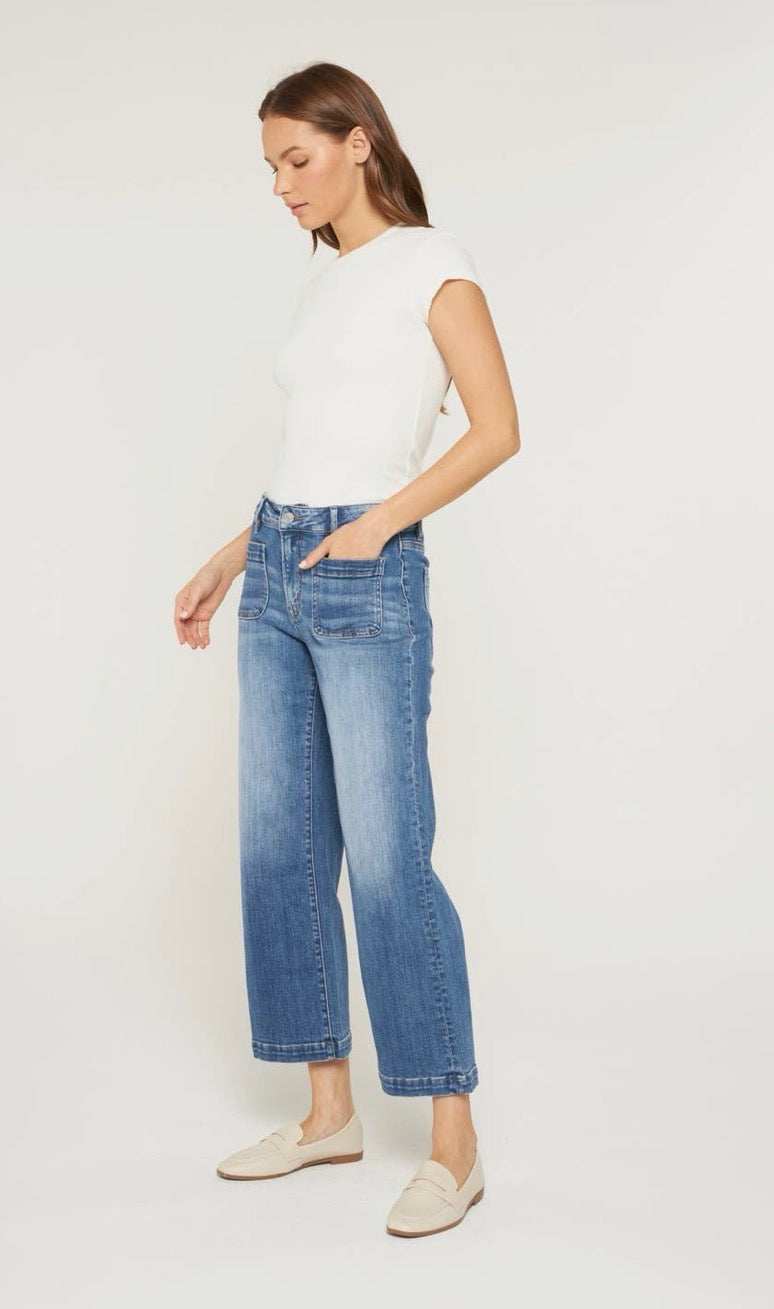 Crew Blue Patch Pocket Denim