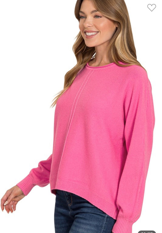 Everly Pink Lightweight Sweater