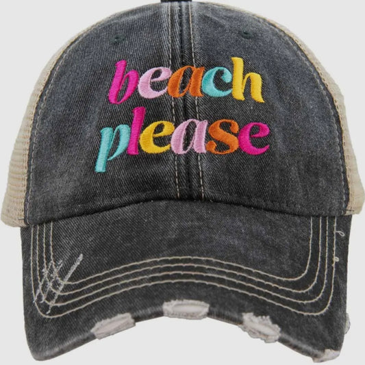 Black Beach Please Trucker Hat