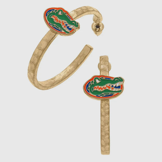 Florida Gators Enamel Logo Hoop Earrings