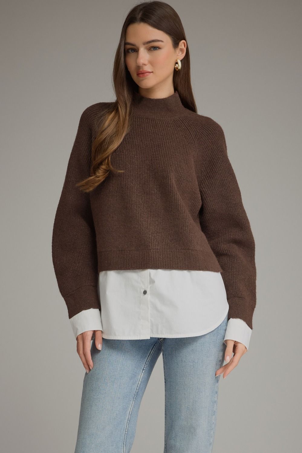 Brown Layered Sweater