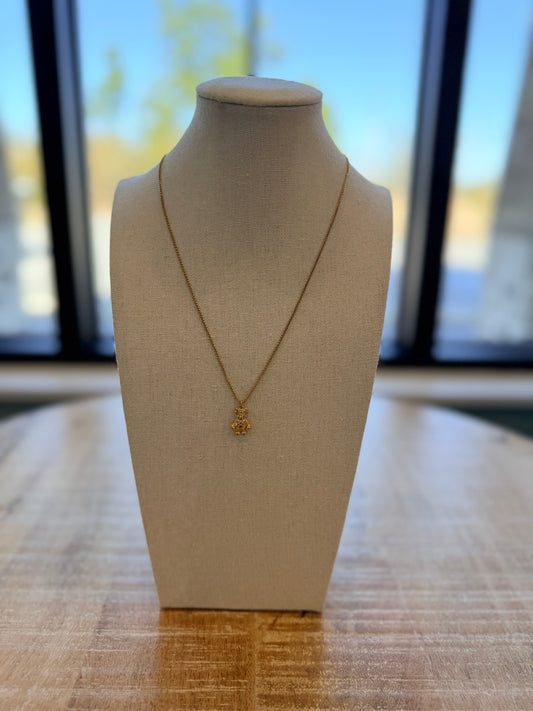 18 Kt Gold Plated Teddy Necklace