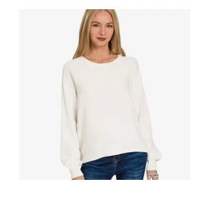 Ivory Center Seam Sweater