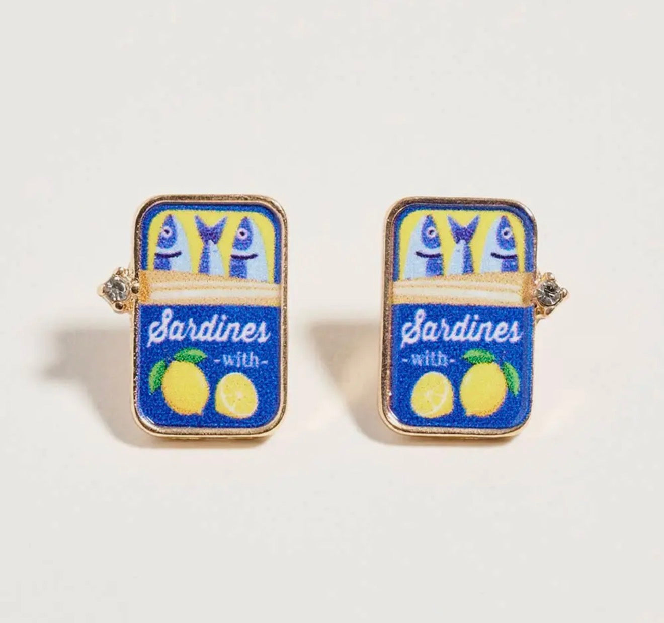 Sardine Can Stud Earrings